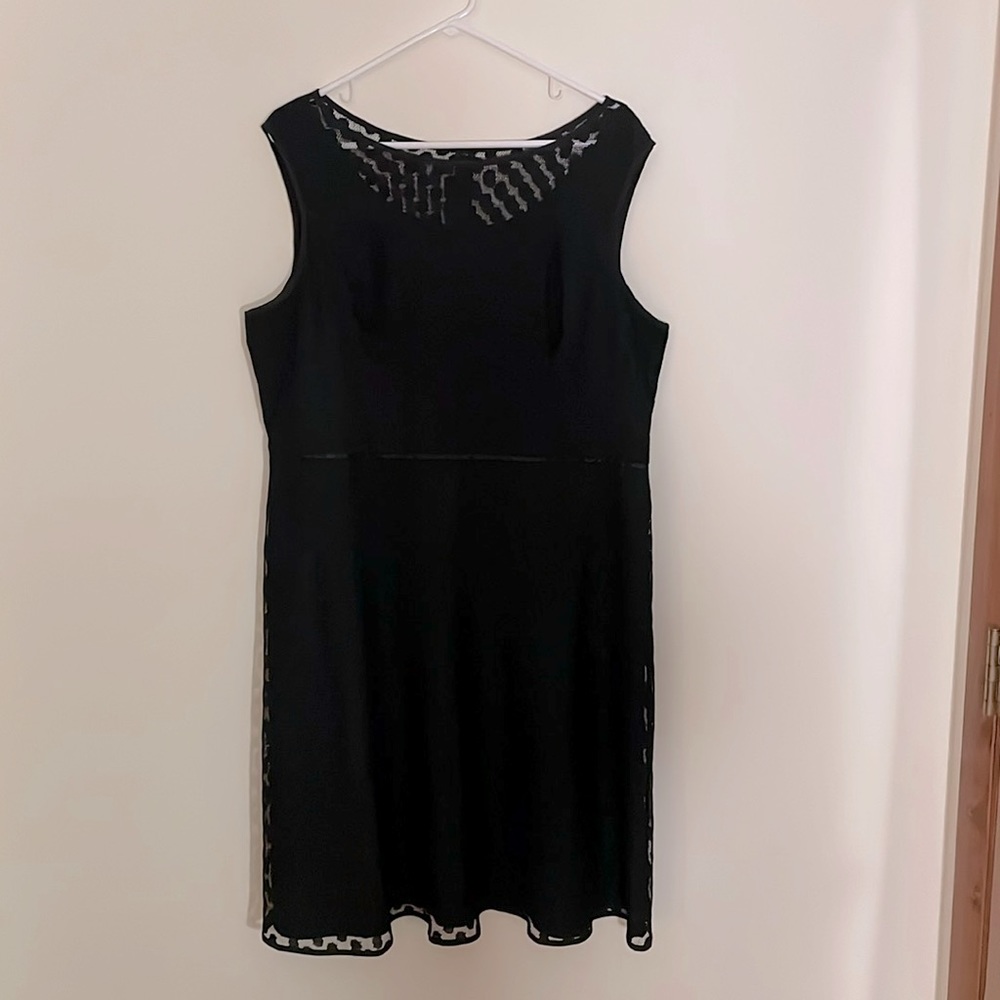 Cute, 50s inspired, retro style polka dot overlay dress - figure flattering too!